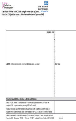 Checklist for Midwives and NICU Staff Caring for Babies at Risk of Neonatal Abstinence Syndrome  NAS  MIDi3 v6.2
