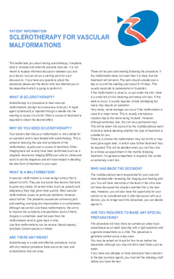 BSIR – Sclerotherapy for Vascular Malformations v3