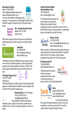 Baby Bereavement Support Leaflet 9