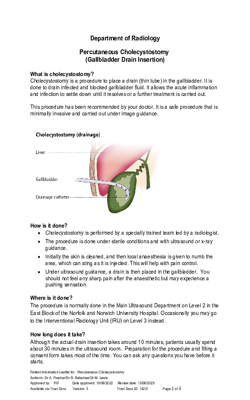 Percutaneous Cholecystostomy Patient Information Leaflet v3