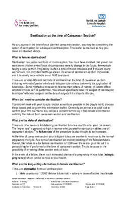 Sterilisation at the time of Caesarean Section  9
