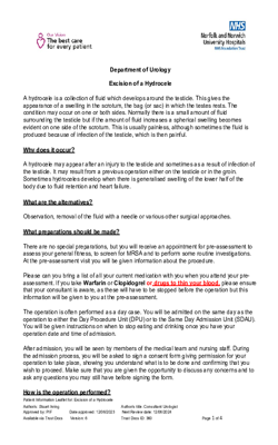 Excision of a Hydrocele 9