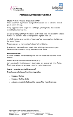 Posterior Vitreous Detachment