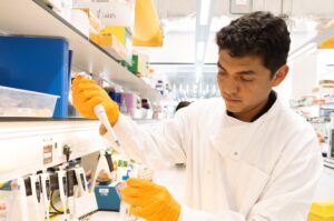 A scientist in the lab