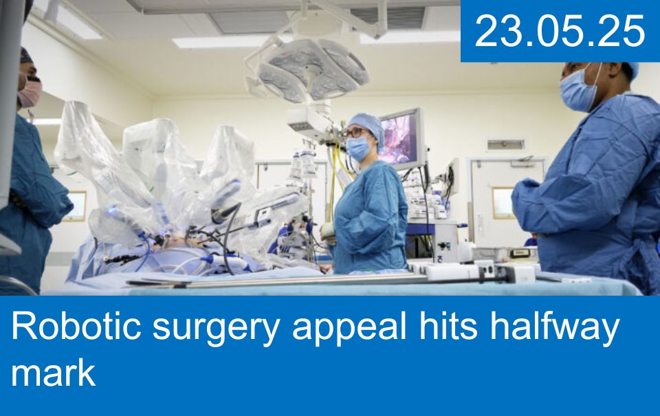 Robotic surgery appeal hits halfway mark