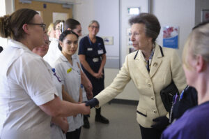 The Princess Royal meets maternity staff at the NNUH