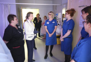 The Princess Royal meeting maternity staff