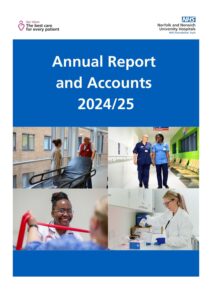 cover image of the NNUH Annual Report and Accounts 2024/25