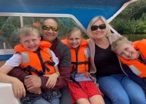 Billy and Claire with their children