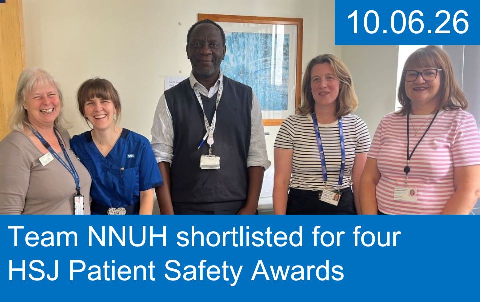 Team NNUH Shortlisted for four HSJ awards