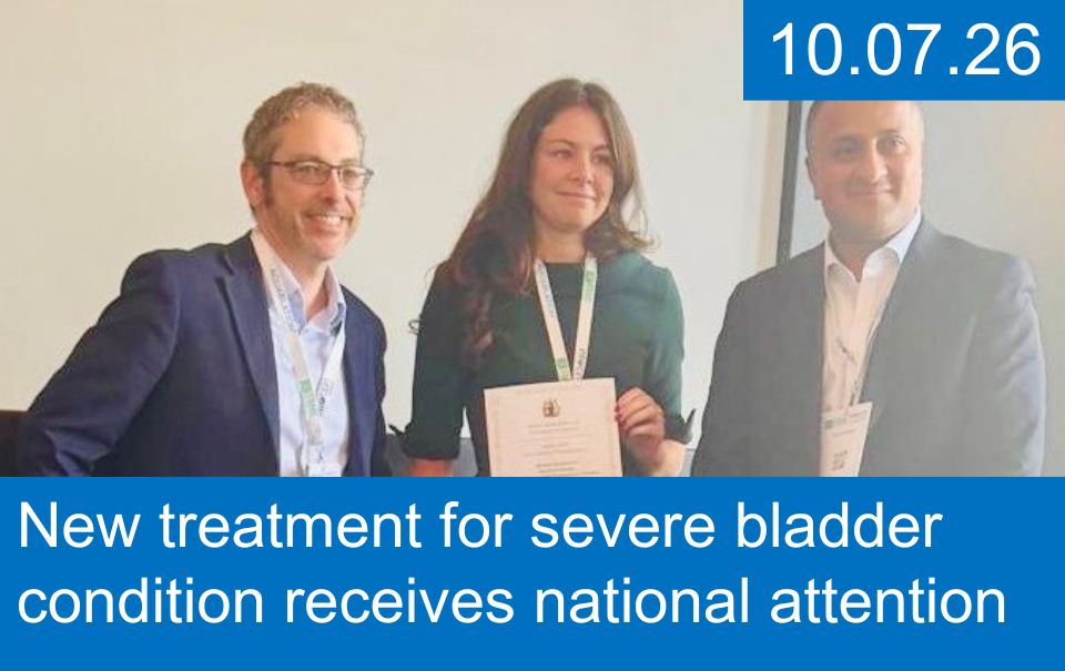 New treatment for severe bladder condition receives national attention