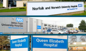 Three hospital entrances